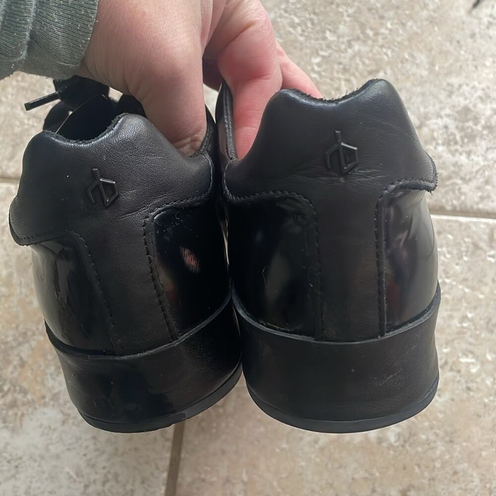 Rag & Bone Rb1 Low Top Liquid Shine Leather Black… - image 7